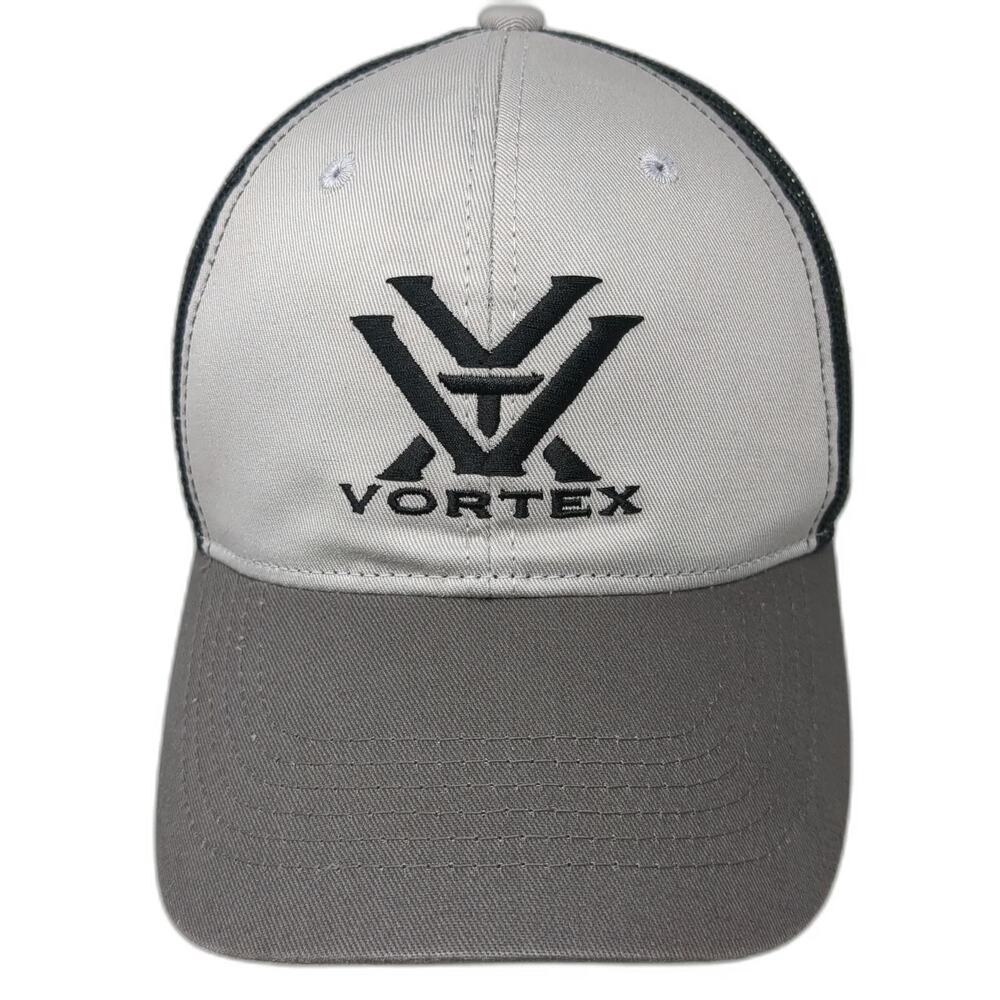 Vortex Trucker Hat Gray Black One Size Mesh Snapback Optics Hunting Outdoor